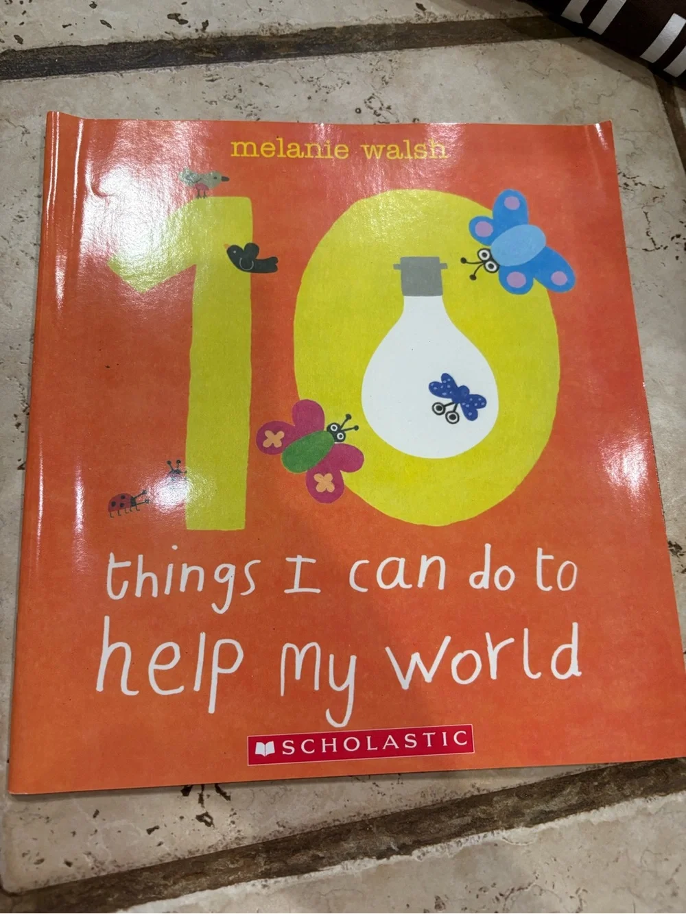 Scholastic Orange and Yellow '10 Things I Can Do to Help My World' Wall Art